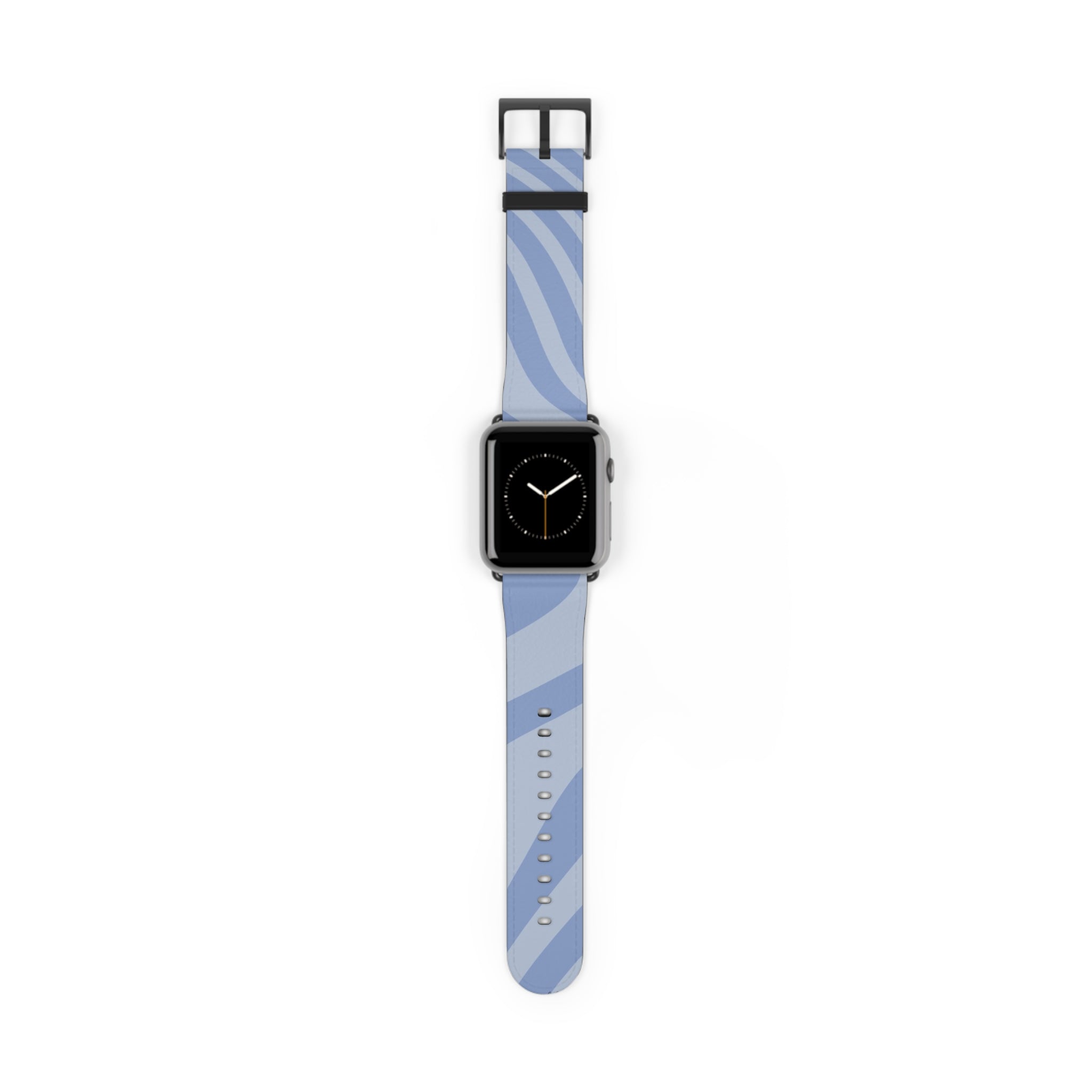 Blue Curved Lines Smartwatch Strap by etchd, view 2