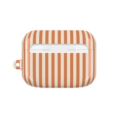 Terracotta & Cream Striped AirPod Case by etchd, view 7