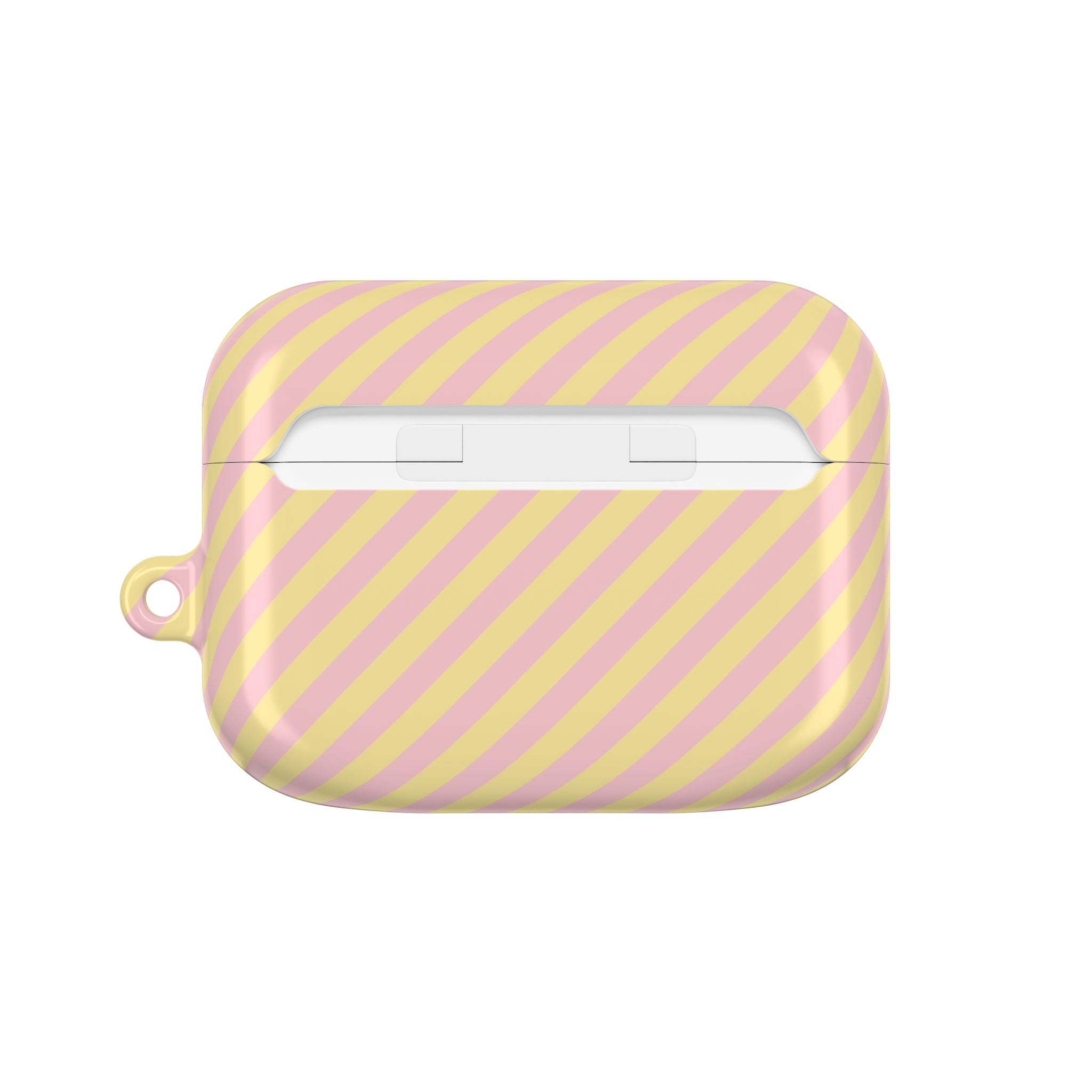 Pink & Butter Striped Diagonal AirPod Case by etchd, view 7