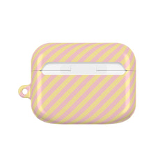 Pink & Butter Striped Diagonal AirPod Case by etchd, view 7