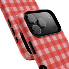 Blush & Poppy Gingham Magnetic Phone Case by etchd, view 100