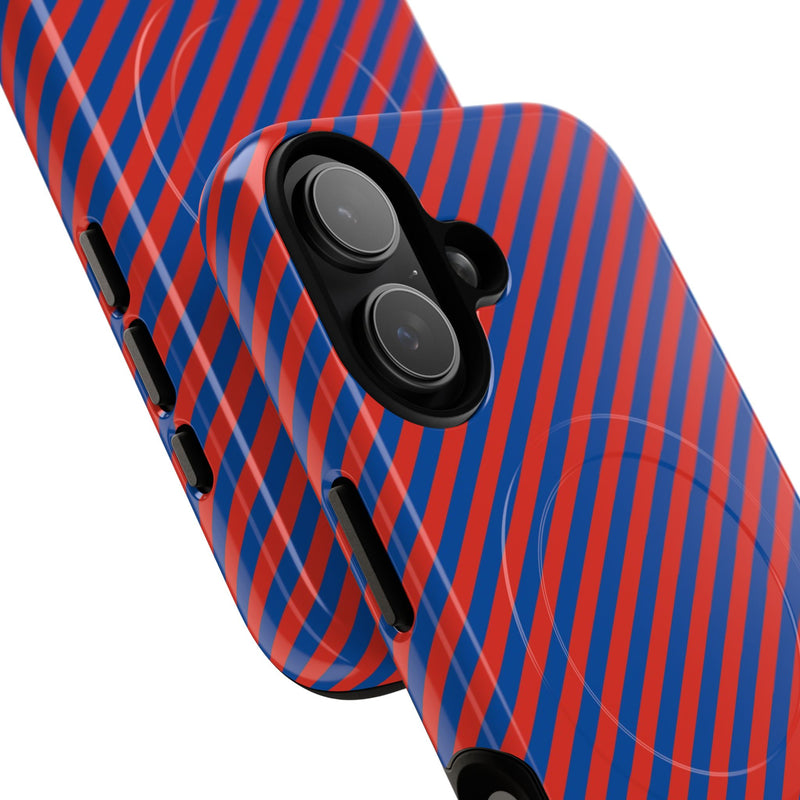 Cobalt And Poppy Diagonal Magnetic Phone Case by etchd, view 87