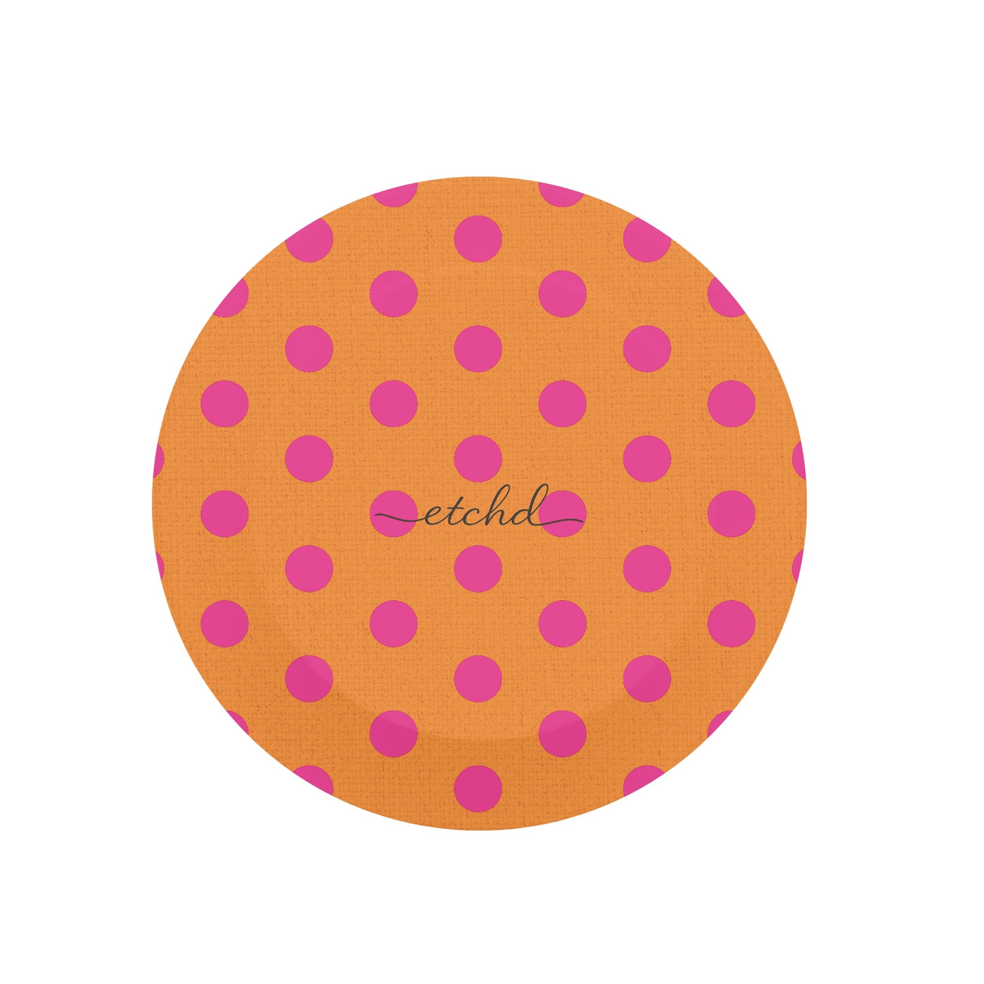 Pink And Orange Polka Dot Phone Grip And Stand by etchd, view 3