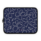 Navy & Cream Floral Laptop Sleeve