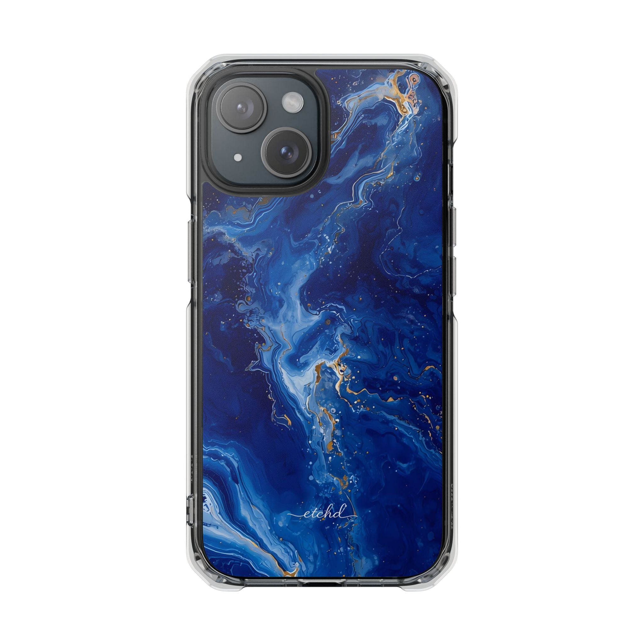 Sapphire Clear Magnetic Phone Case by etchd, view 2