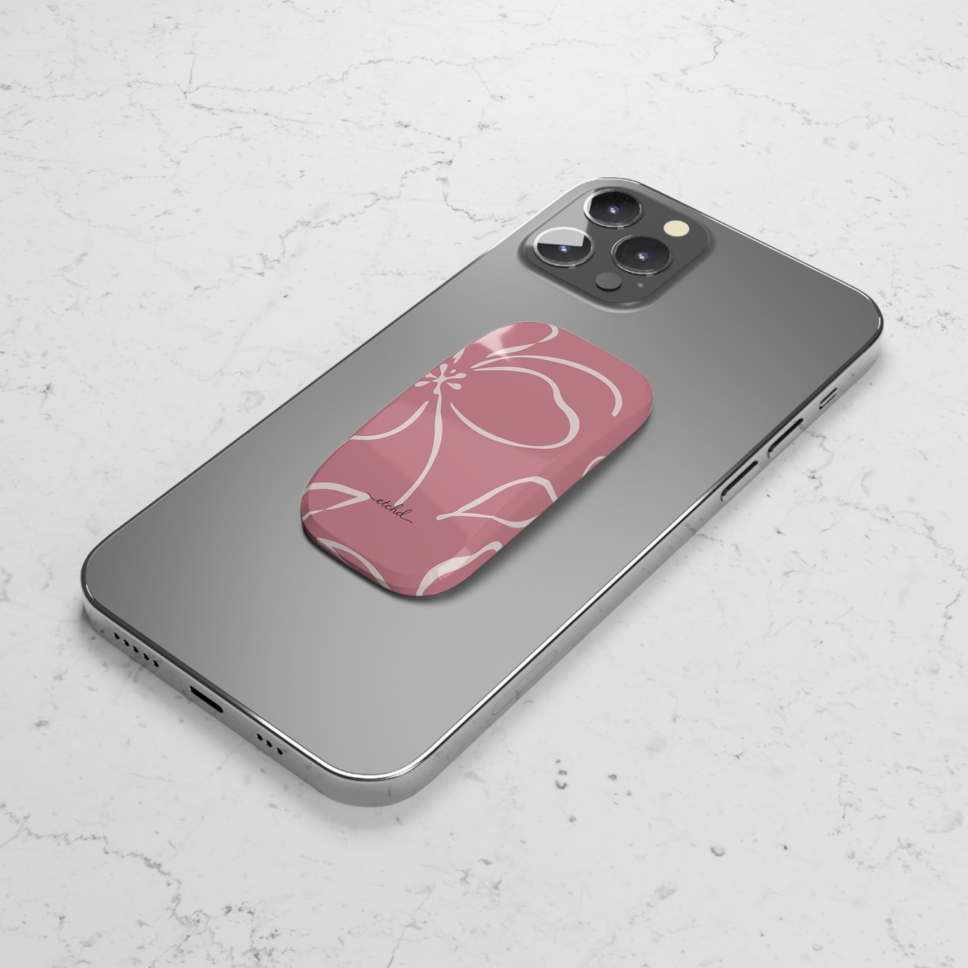 Blush & Cream Floral Click-On Phone Grip by etchd, view 5