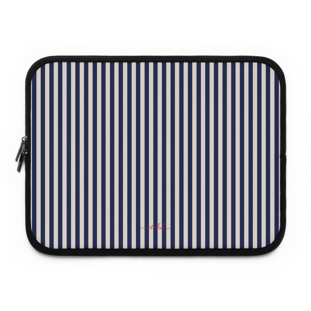 Navy & Cream Striped Custodia per laptop di etchd