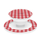 Classic Red & White Gingham Anello e supporto per telefono