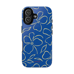 Cobalt & Butter Floral Magnetic Phone Case by etchd, view 25
