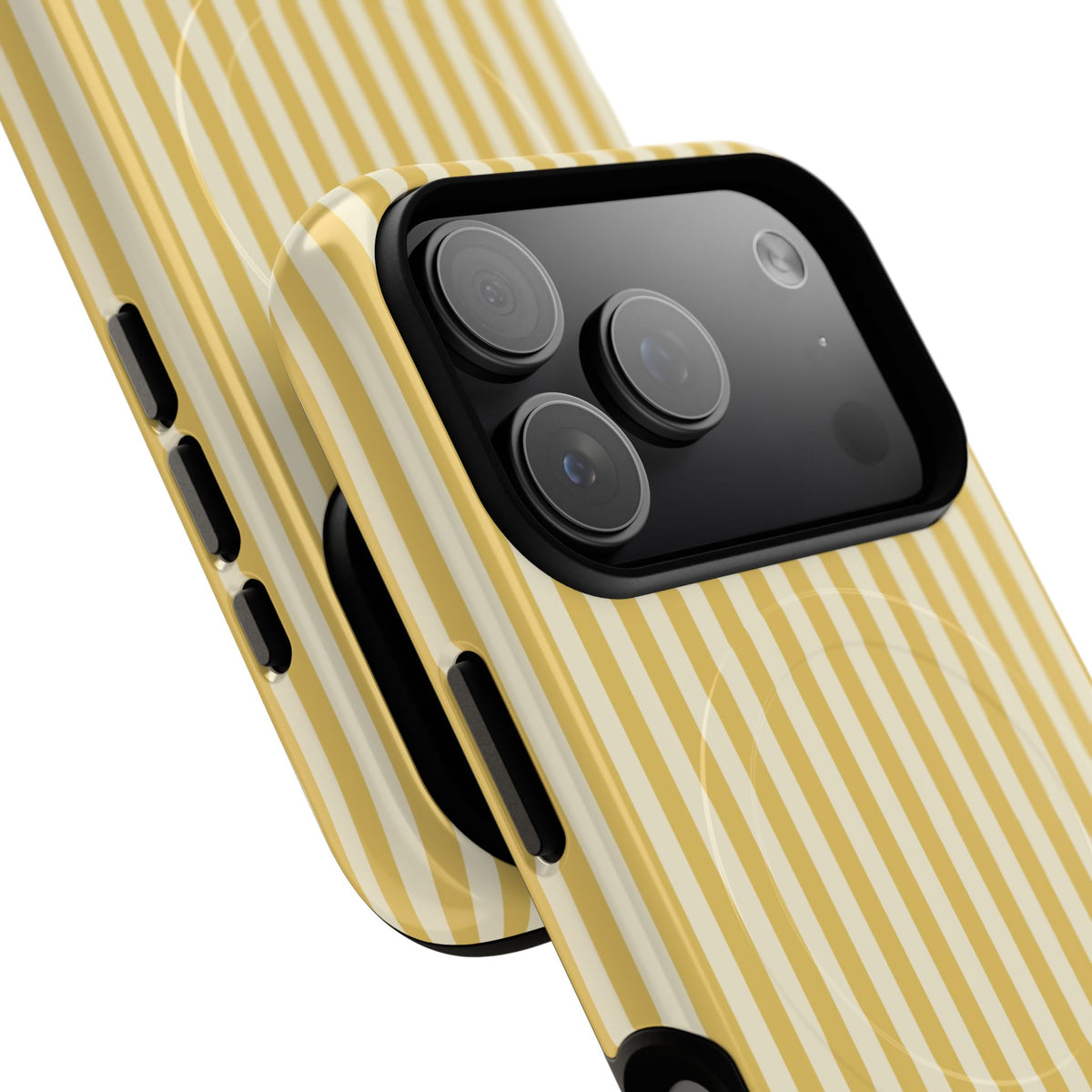 Butter & Cream Striped Magnetic Phone Case by etchd, view 99