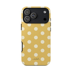 Cream & Butter Polka Dot Phone Case by etchd, view 59