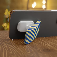Cobalt And Butter Diagonal Click-On Phone Grip by etchd, view 4