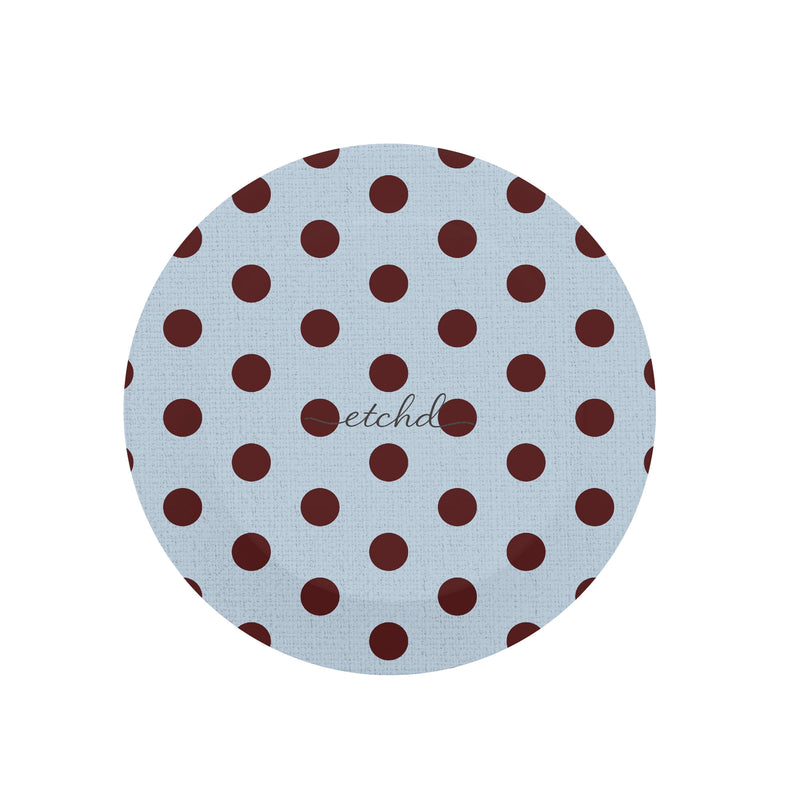 Blue & Cherry Polka Dot Support et Anneau de Maintien pour Téléphone-zoom-