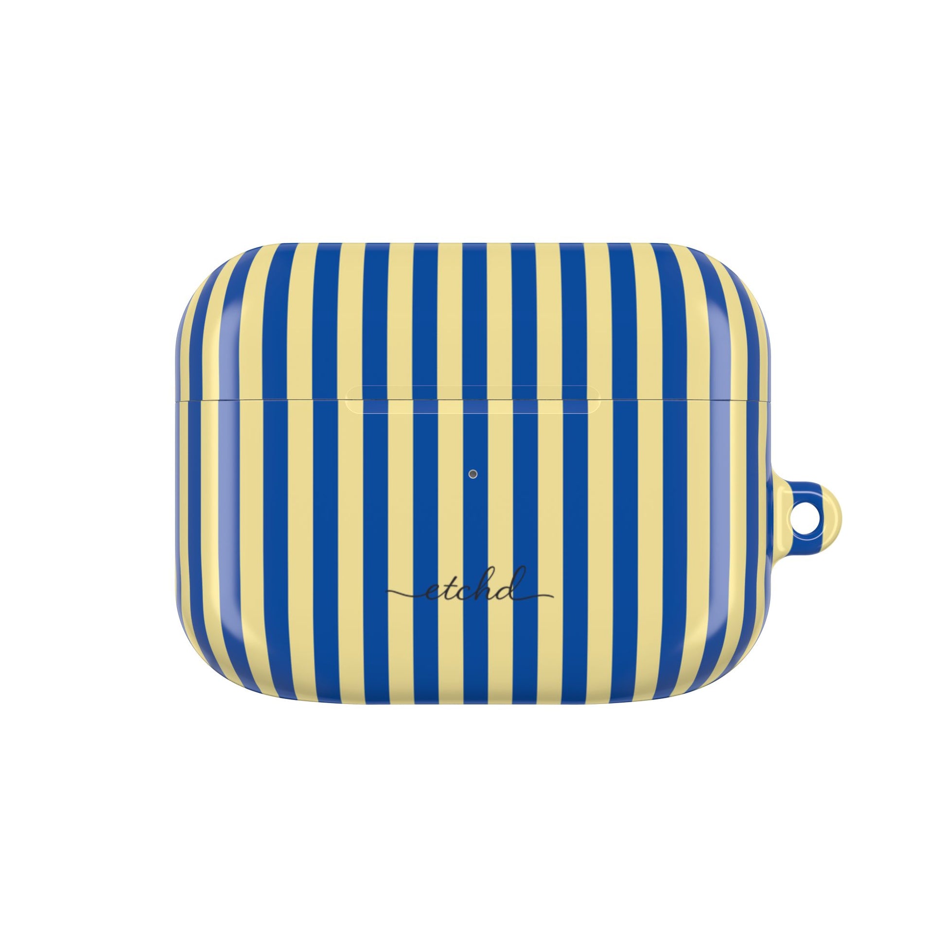 Cobalt & Butter Striped AirPod Case by etchd