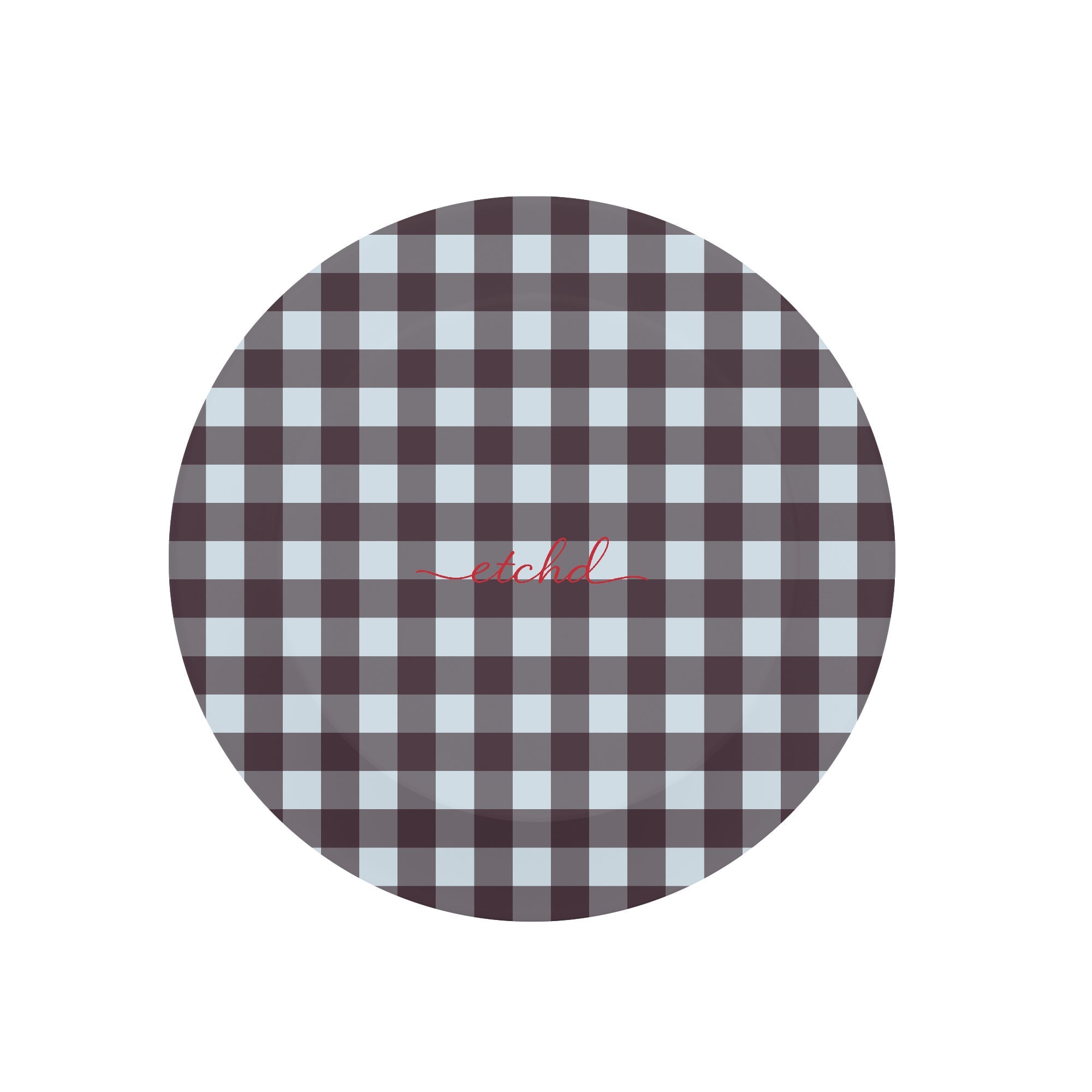 Blue & Plum Gingham Phone Grip And Stand by etchd, view 2