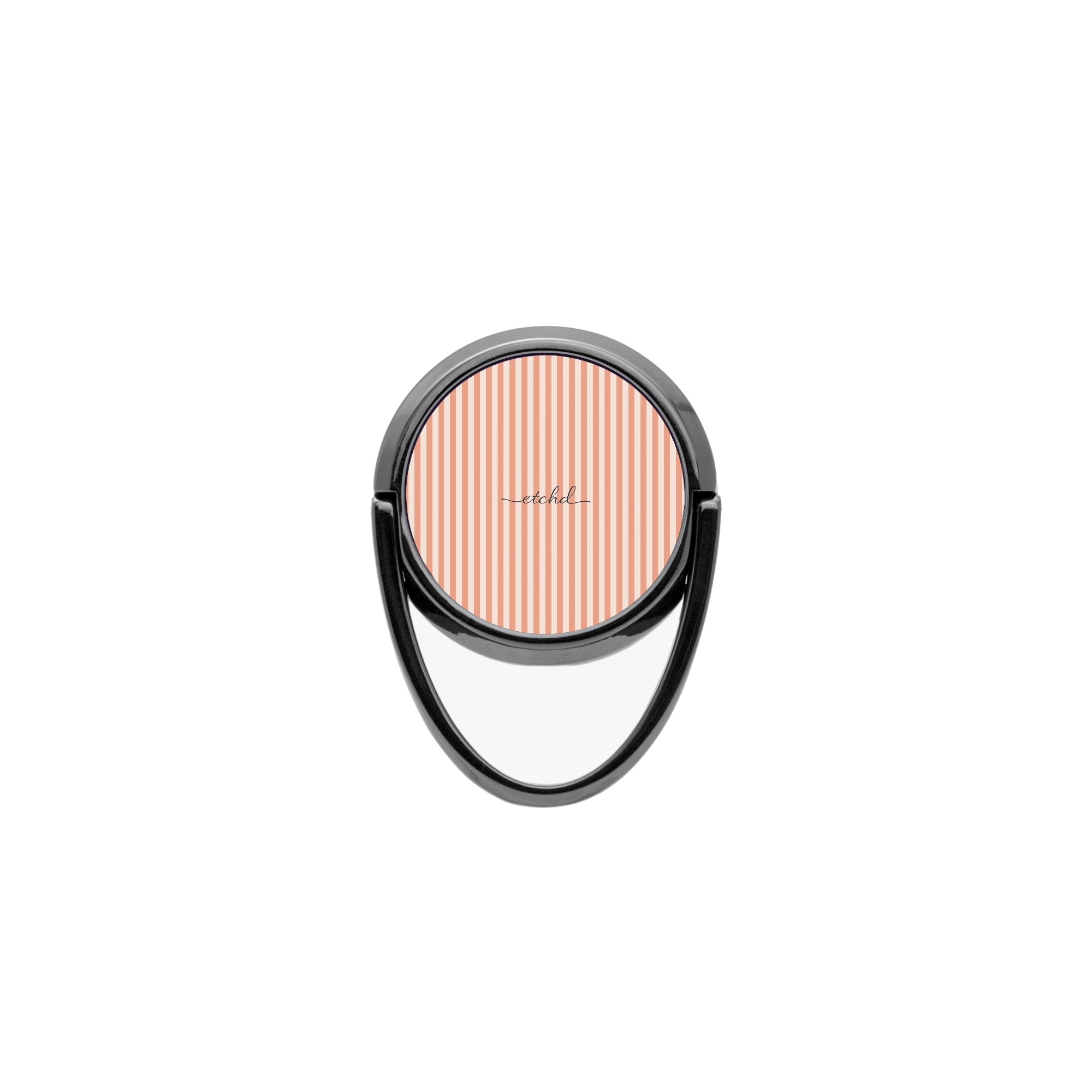 Coral & Cream Striped Phone Ring Holder by etchd, view 4