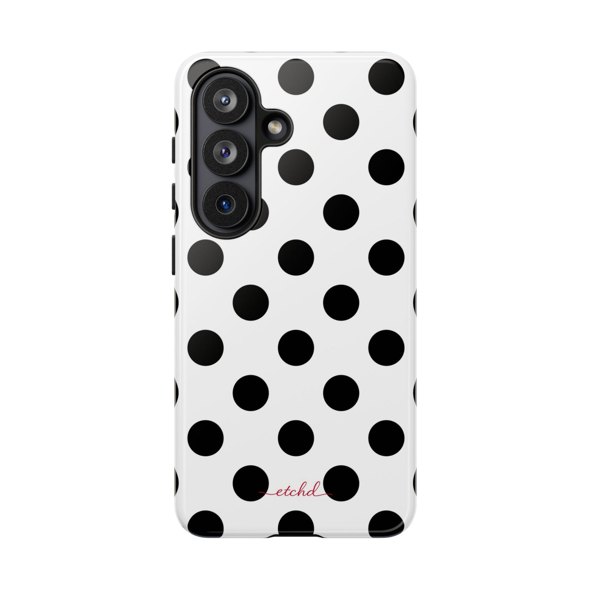 Black & White Polka Dot Phone Case by etchd, view 61