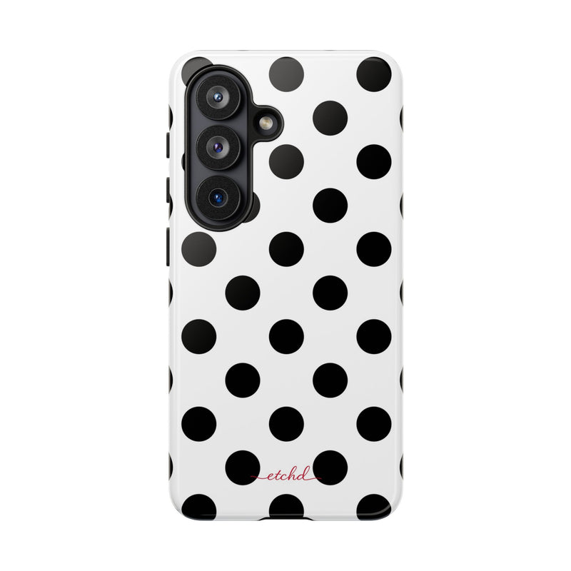 Black & White Polka Dot Phone Case-zoom-