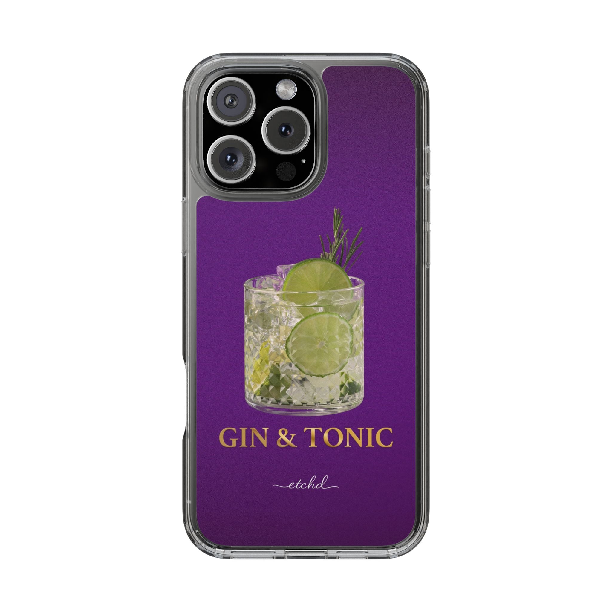 Gin & Tonic Clear Phone Case by etchd