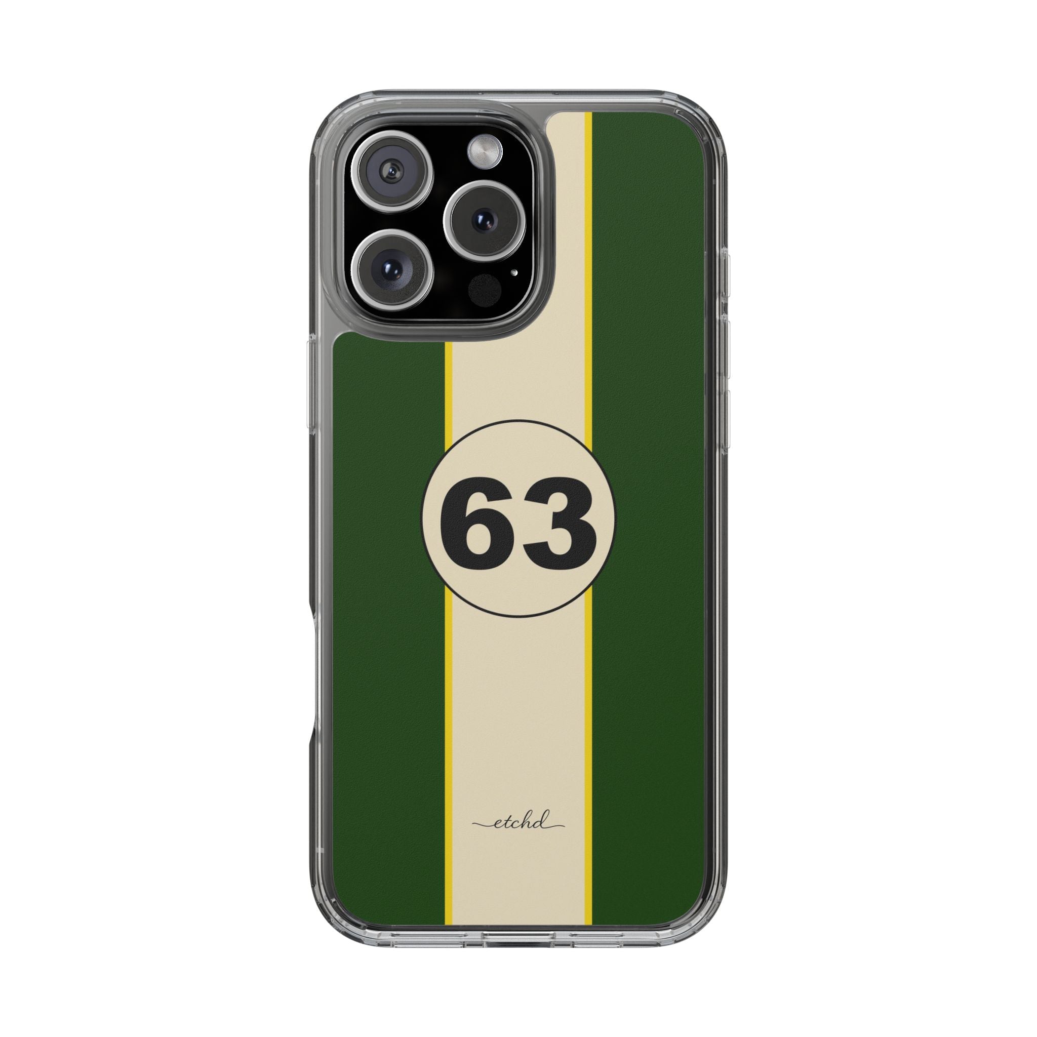 Heritage 63 Clear Phone Case by etchd