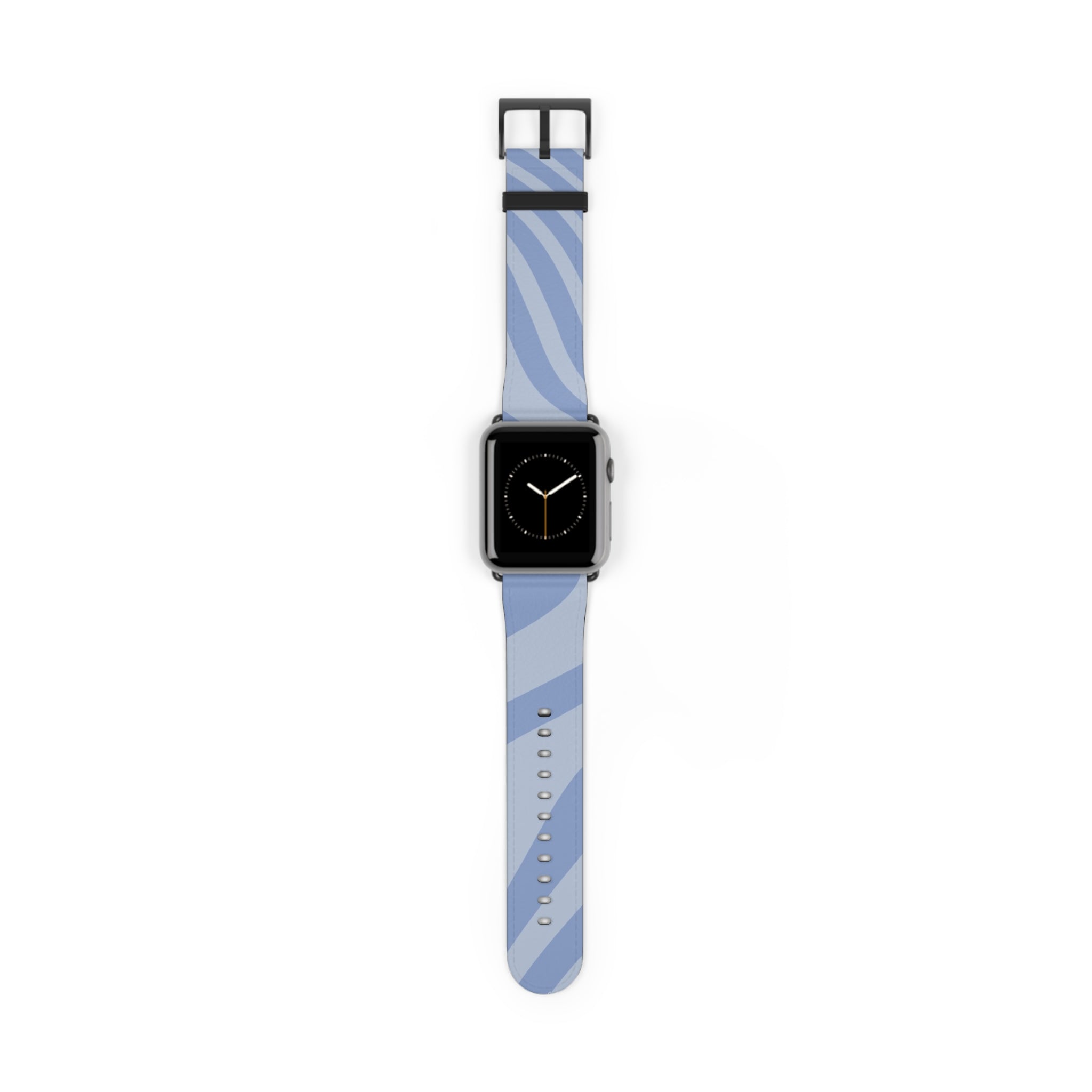 Blue Curved Lines Smartwatch Strap by etchd, view 2