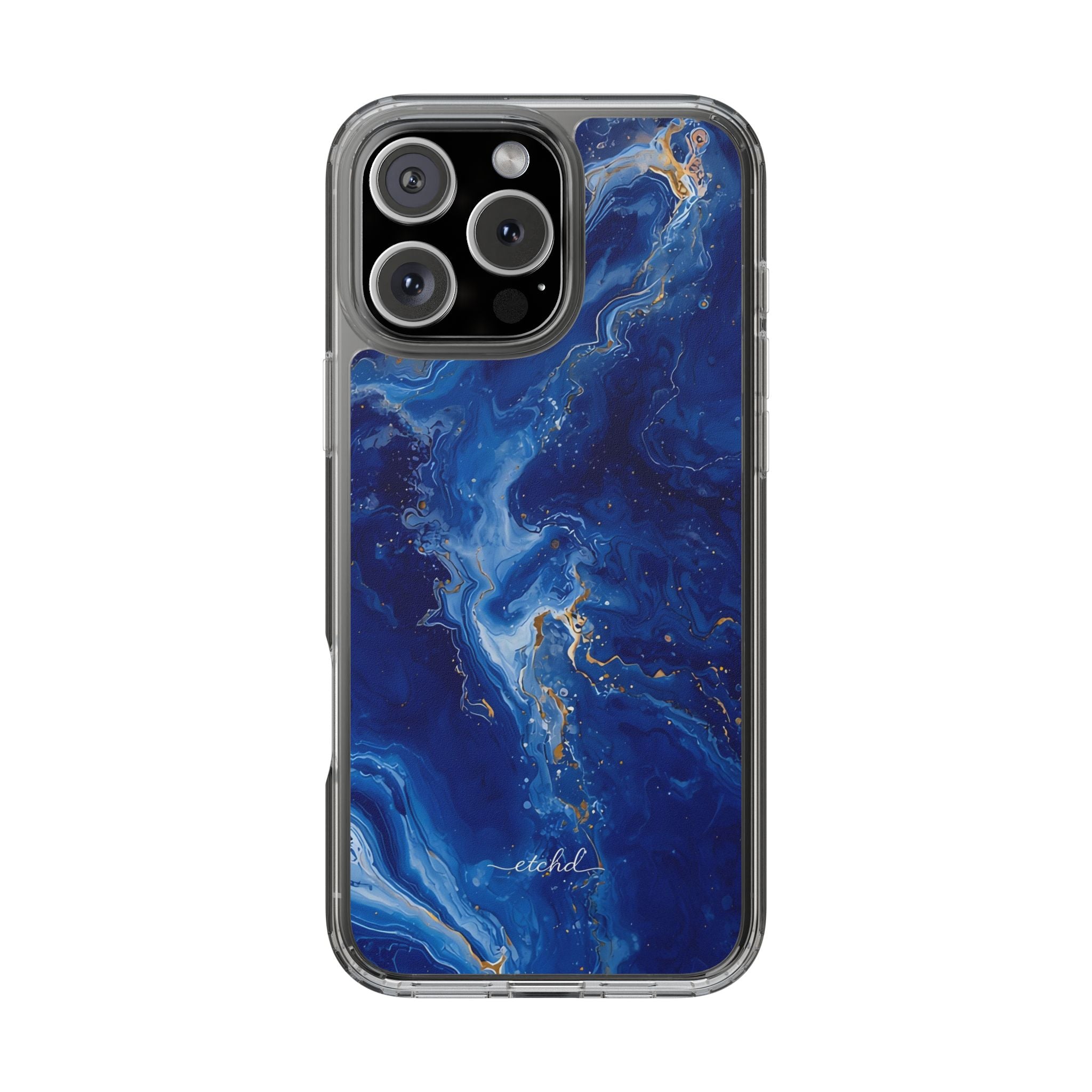 Sapphire Clear Phone Case by etchd