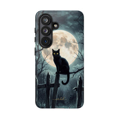 Midnight Cat Phone Case by etchd, view 61