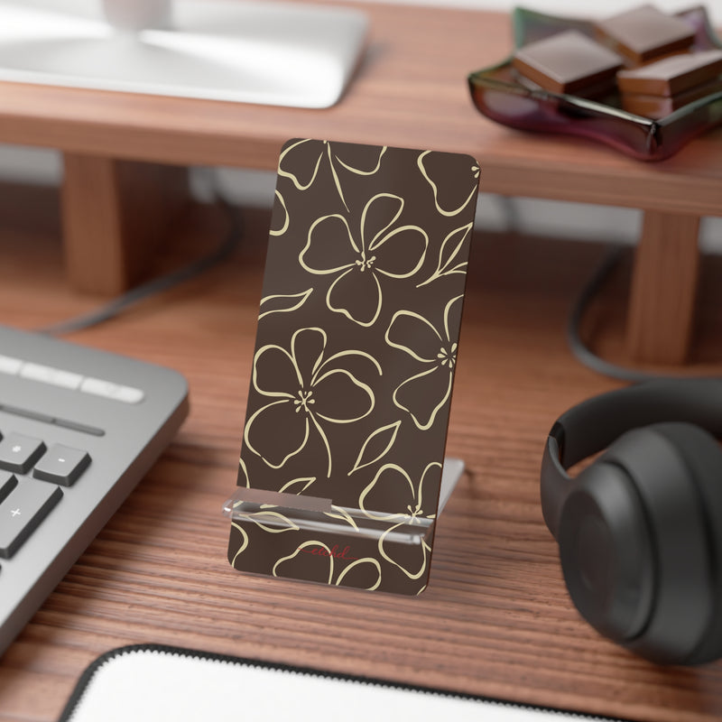 Butter & Brown Floral Phone Stand by etchd, view 3