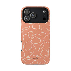 Coral & Cream Floral Magnetic Phone Case by etchd, view 31