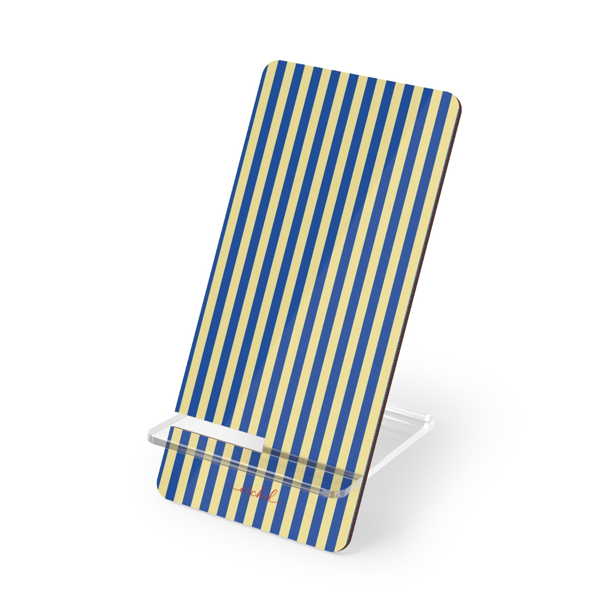 Cobalt & Butter Striped Soporte para móvil de etchd