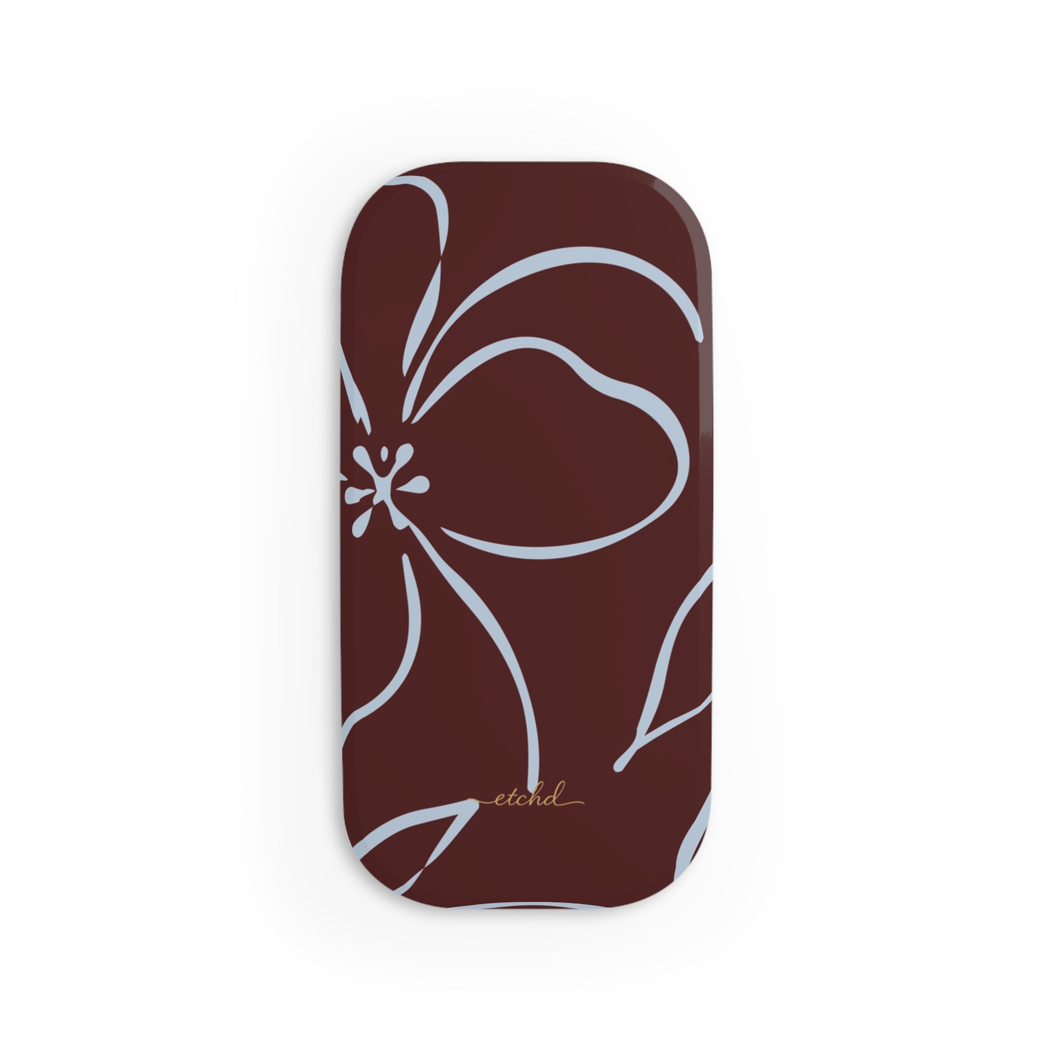 Blue & Cherry Floral Anello clip per telefono di etchd, vista 2