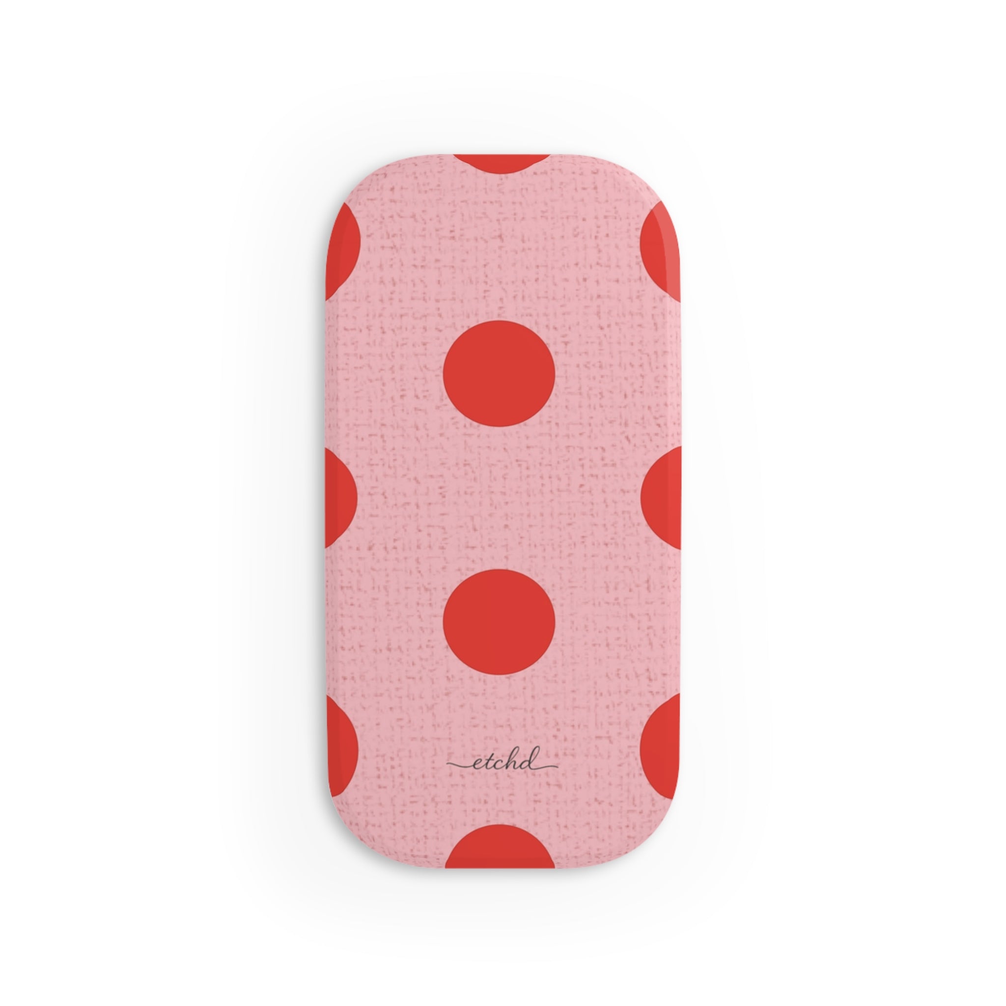 Poppy & Blush Polka Dot Click-On Phone Grip by etchd, view 2