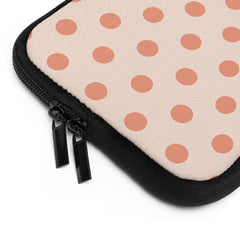 Coral Polka Dot Laptop Sleeve by etchd, view 12