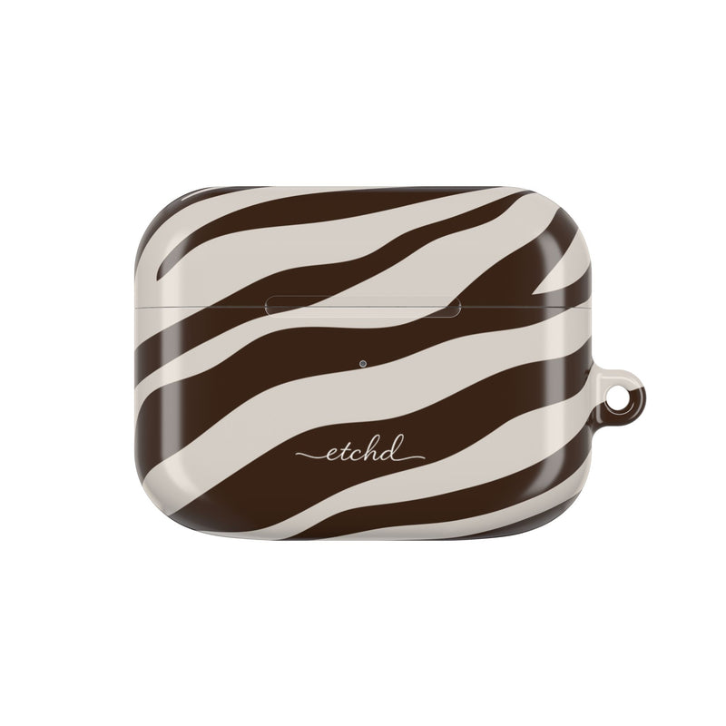 Brown Zebra AirPod Case by etchd