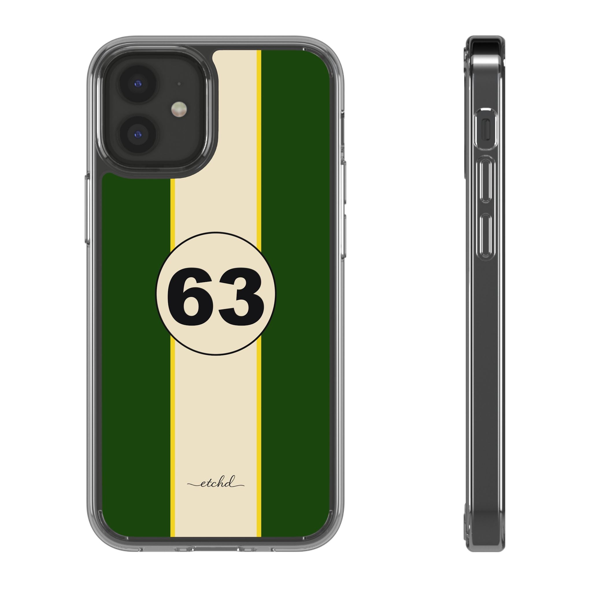 Heritage 63 Clear Phone Case by etchd, view 2