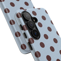 Blue & Cherry Polka Dot Phone Case by etchd, view 70
