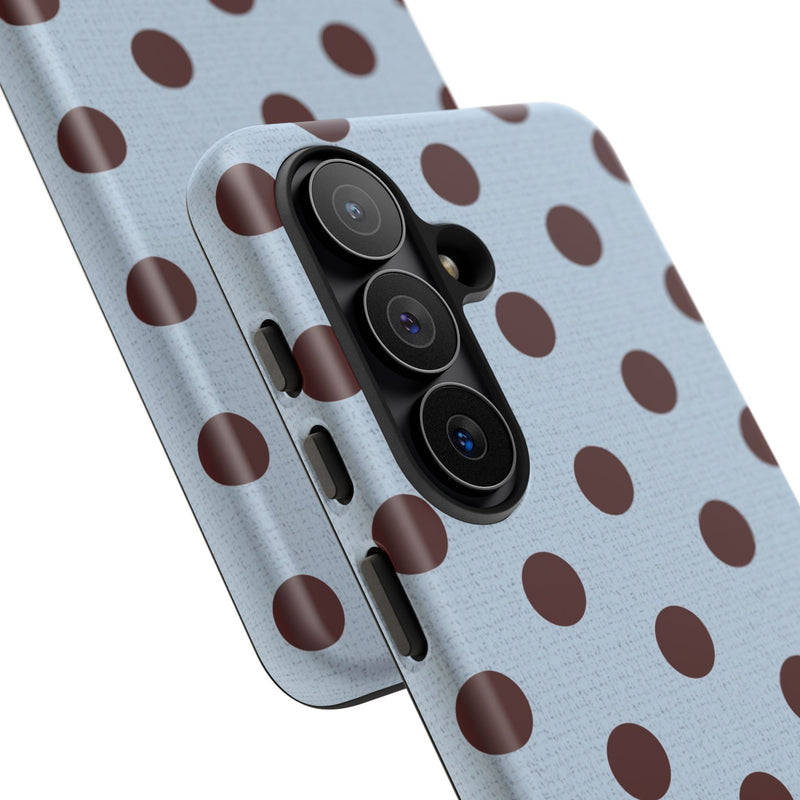 Blue & Cherry Polka Dot Phone Case-zoom-