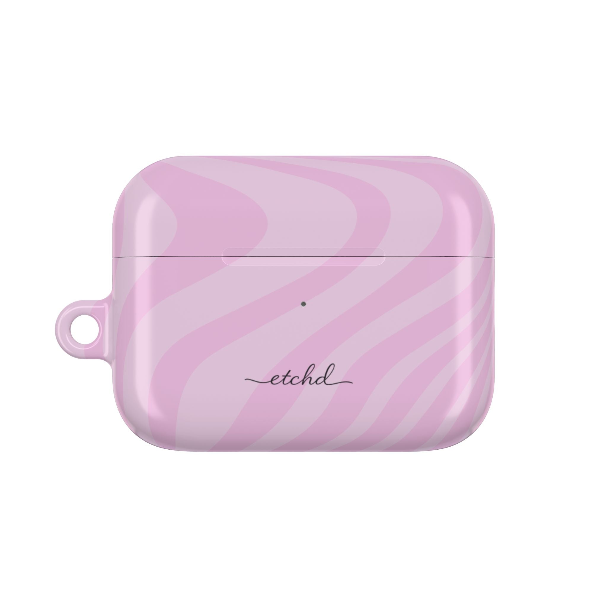 Pink Curved Lines AirPod Case by etchd, view 2