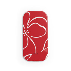Classic Red & White Floral Agarre clipsable para móvil de etchd