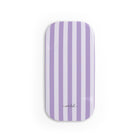 Lilac & Cream Striped Agarre clipsable para móvil