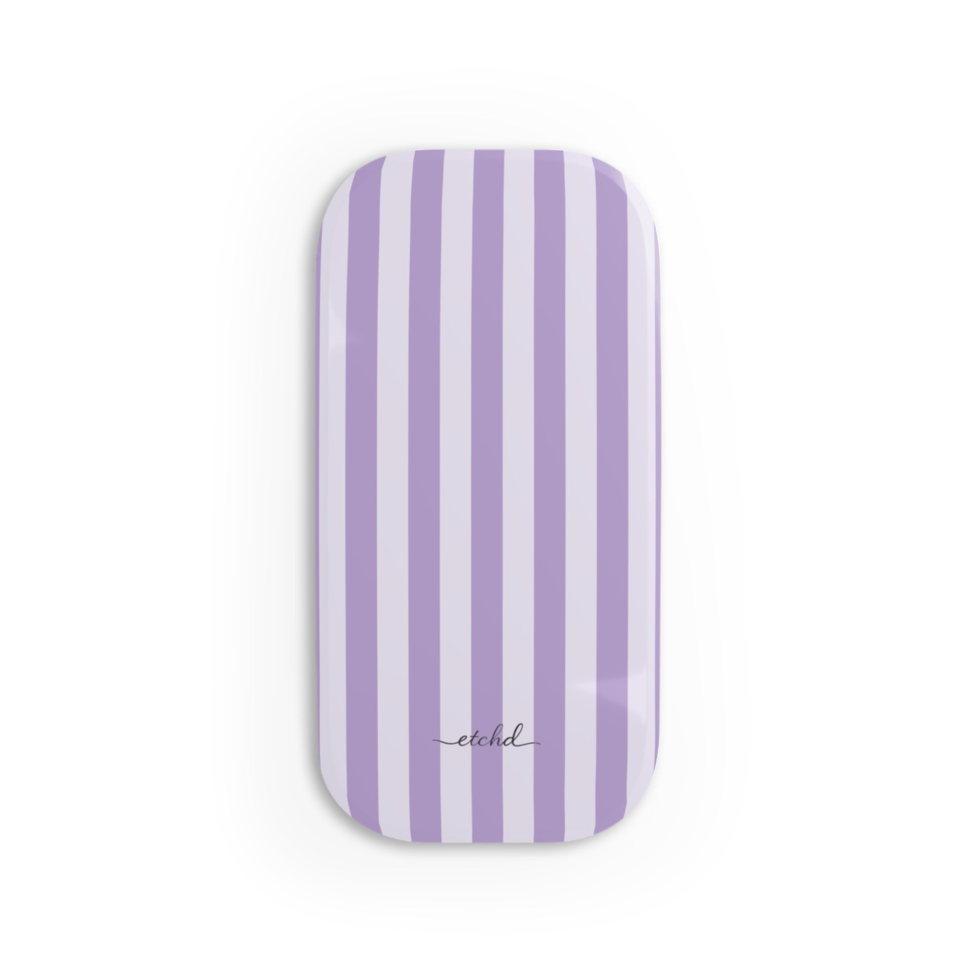 Lilac & Cream Striped Anello clip per telefono di etchd