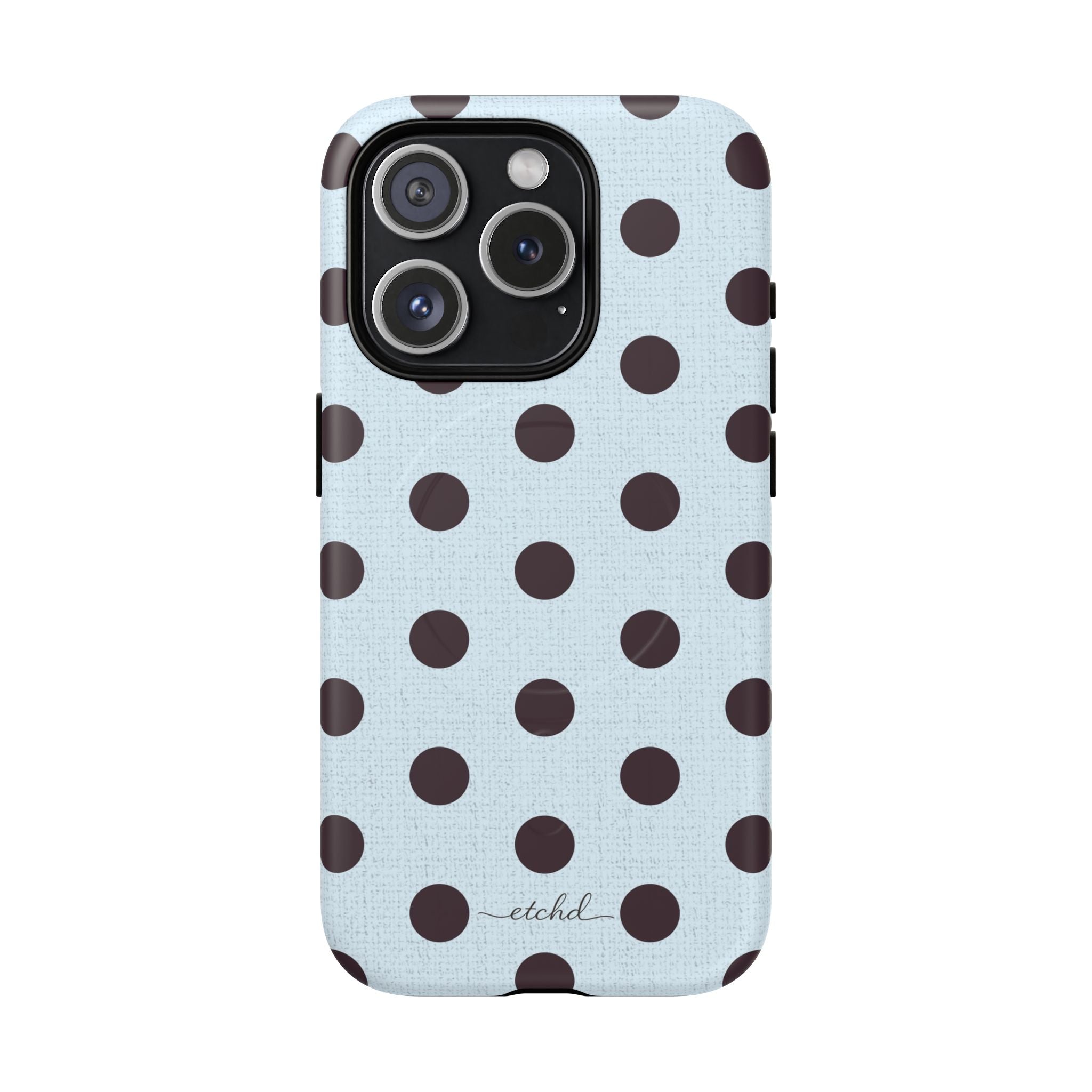 Plum And Blue Polka Dot Magnetic Phone Case by etchd, view 6