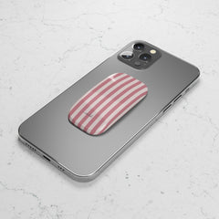 Blush & Cream Striped Click-On Phone Grip by etchd, view 5