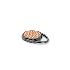 Terracotta & Cream Gingham Anello supporto per telefono di etchd, vista 2