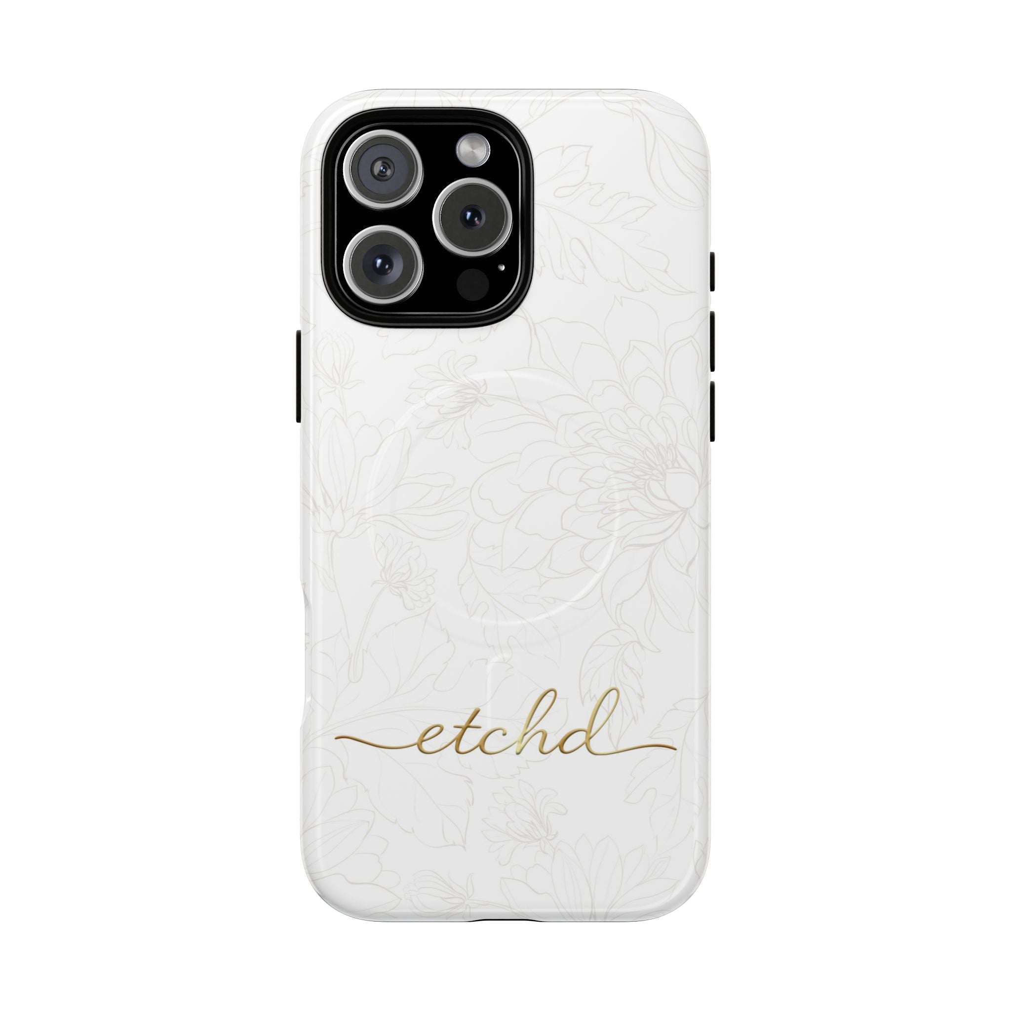 Etchd Signature White Magnetic Phone Case – designer phone case by etchd