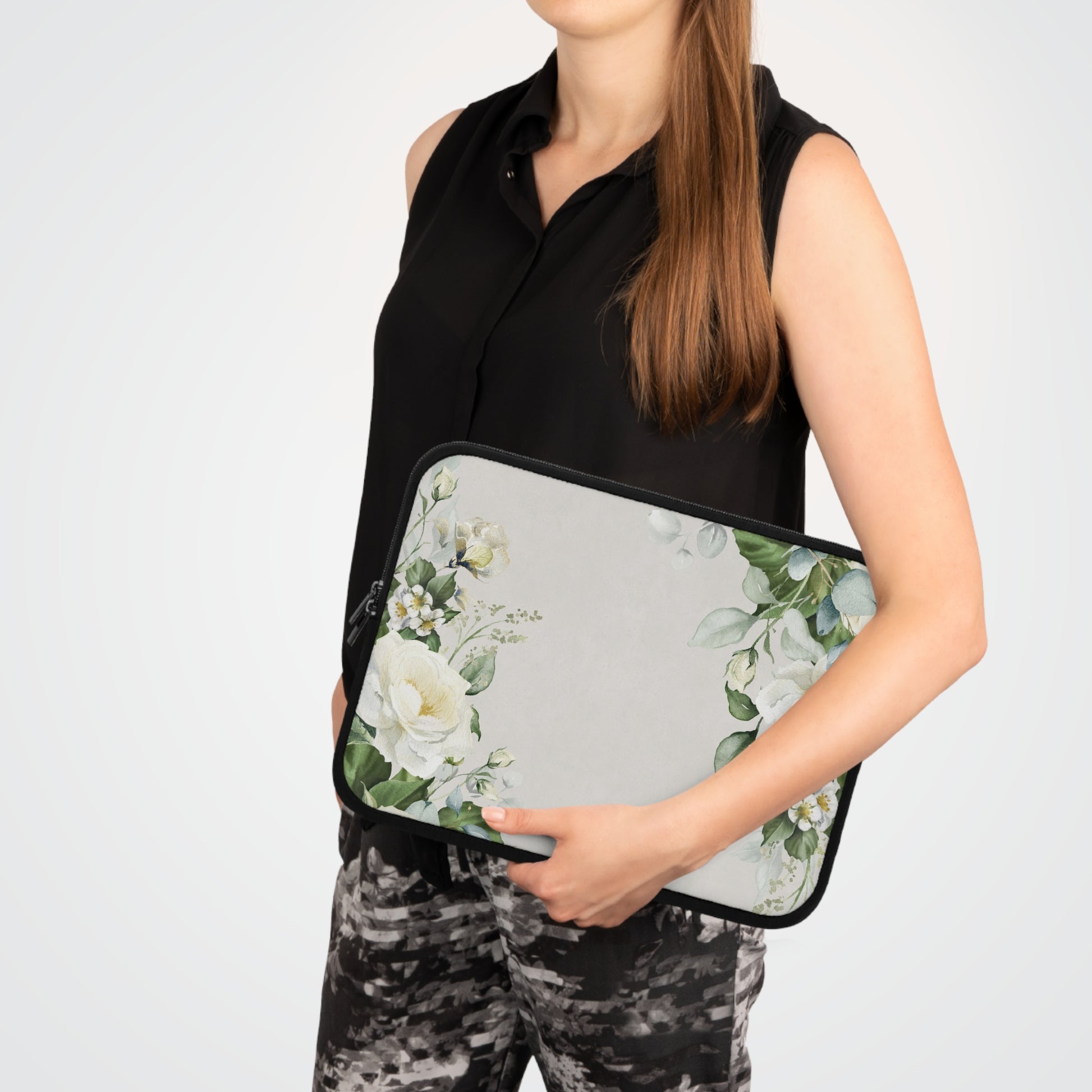 White Roses Laptop Sleeve by etchd, view 6
