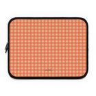 Coral & Peach Gingham Funda para portátil