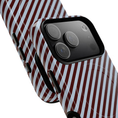 Blue & Cherry Striped Diagonal Magnetic Phone Case by etchd, view 99