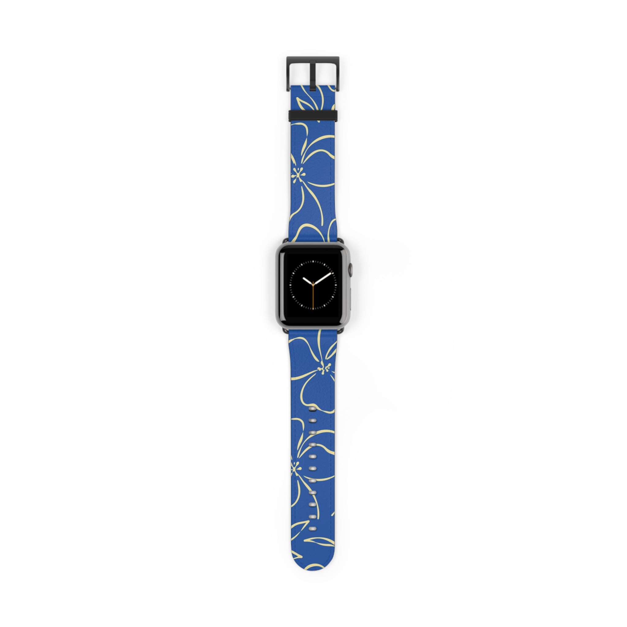 Cobalt & Butter Floral Cinturino per smartwatch di etchd, vista 2