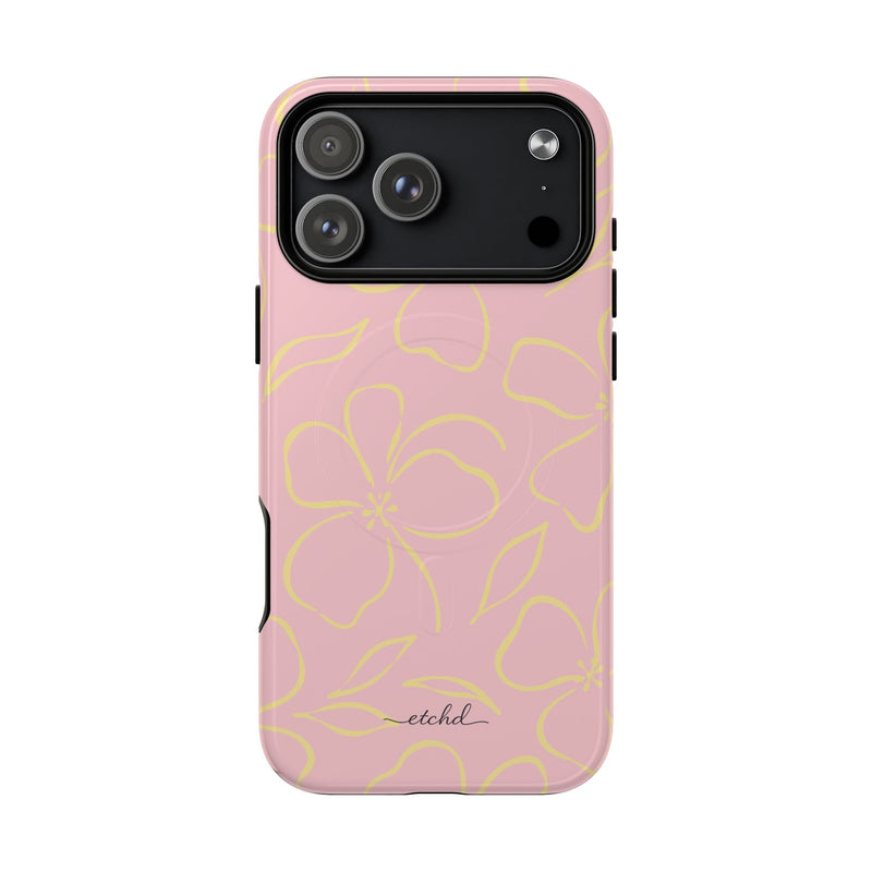 Pink & Butter Floral Magnetic Phone Case by etchd, view 31